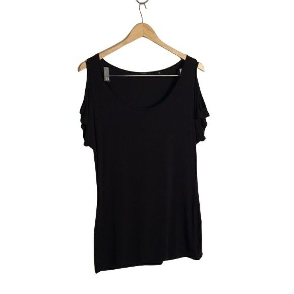 Tahari black cold soulder short sleeve size M